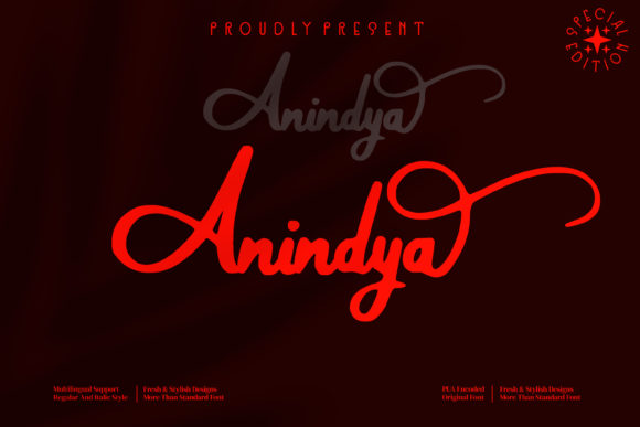 Anindya: A Handwritten Font for the Digital Designer