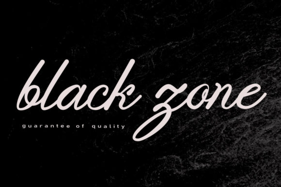 Black Zone: A Script Font That Builds Trust for Your Business