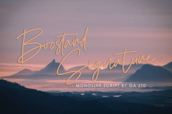 Choosing a Signature Font: Boostard Signature in a Web Design Project
