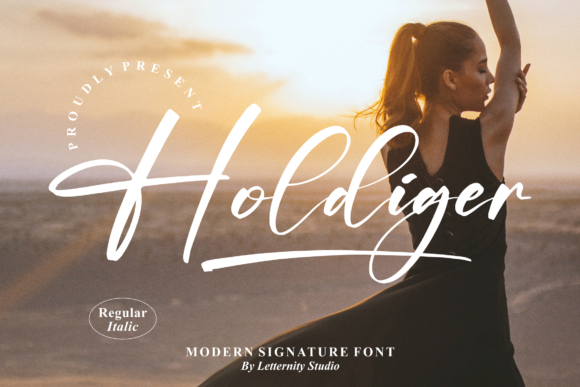 Holdiger: A Modern Script Font for Engaging Brand Content