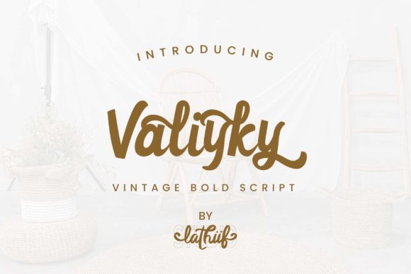 Valiyky: A Script Font for Vintage Charm and Brand Character